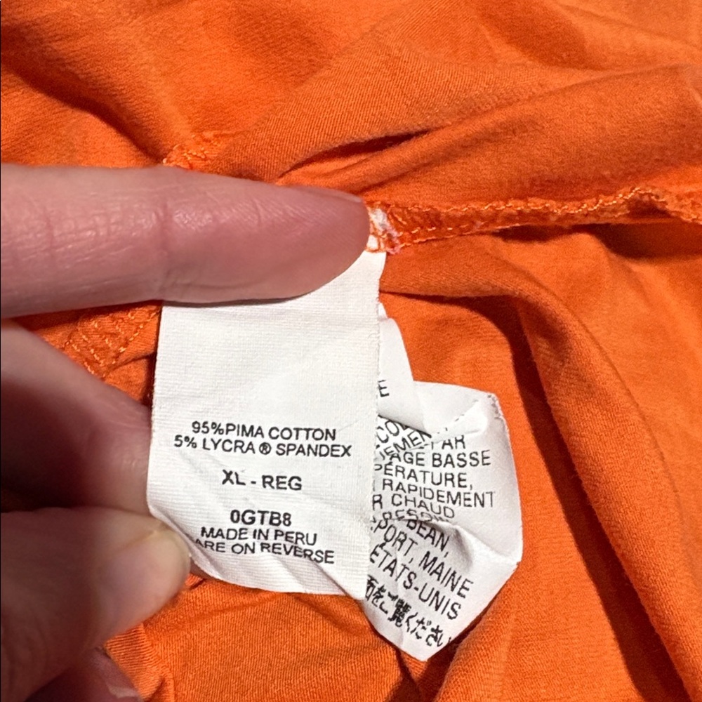 L.L. Bean Women's Vibrant Orange Short Sleeve Tee sz XL - Picture 6 of 7